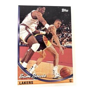 Sam Bowie 1993-94 Topps Basketball Card #318 Los Angeles Lakers *90s Vintage*